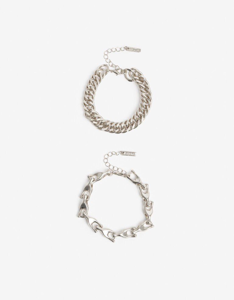 Pulseras Flexibles Sets Metal Set Pulseras Flexibles Metal - Plateado