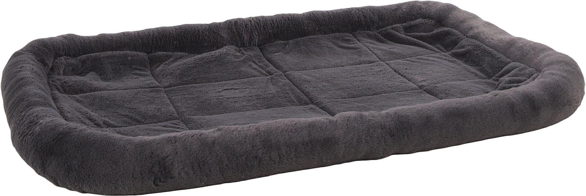 COJIN ISAURA RECTÃ¡NGULO GRIS OSCURO CON BORDE PARA JAULA DE ALAMBRE 116X69X8CM 