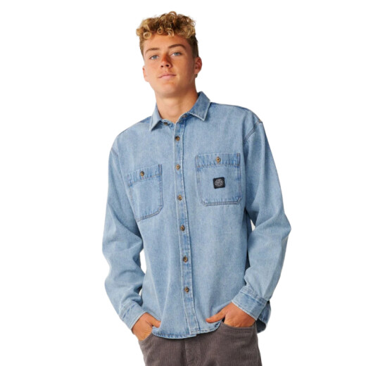 Camisa Rip Curl Classic Surf Denim - Azul Camisa Rip Curl Classic Surf Denim - Azul
