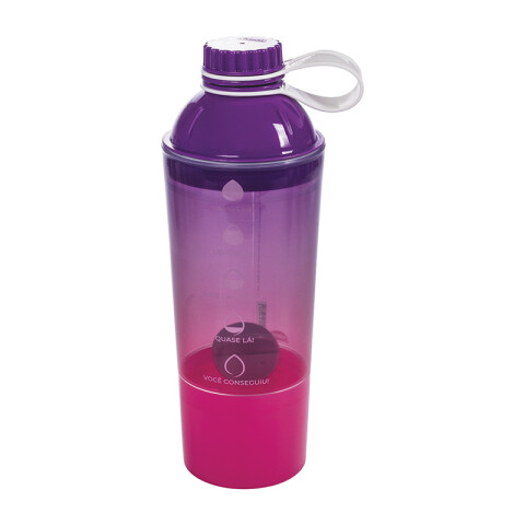 Botella Plásica Shake Fitness 600 ml VIOLETA