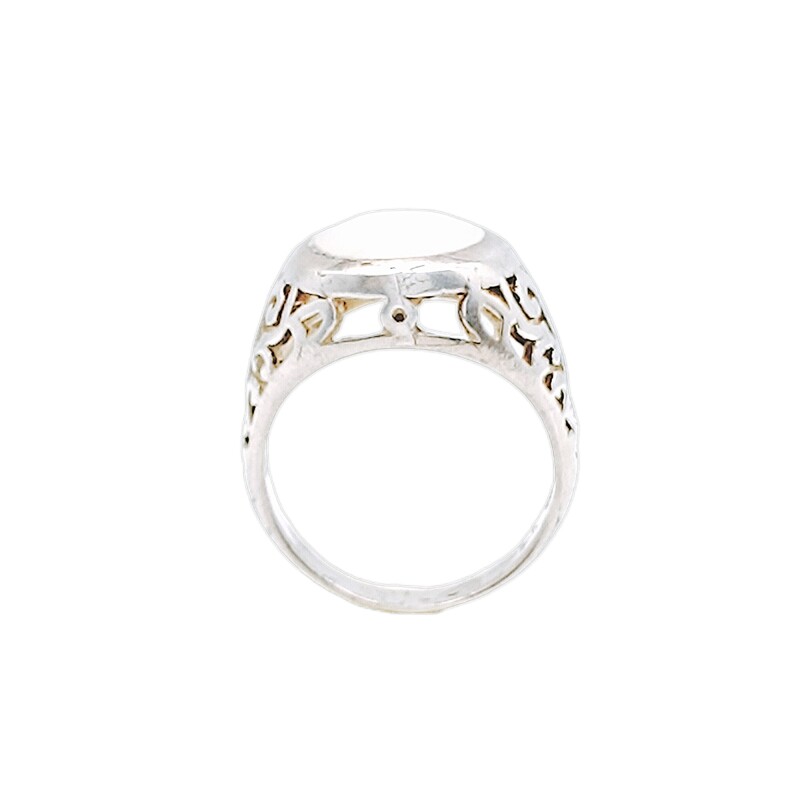 Anillo Mesa Circular-Plata 925-Piedra Nacar-AN3376 conpiedra