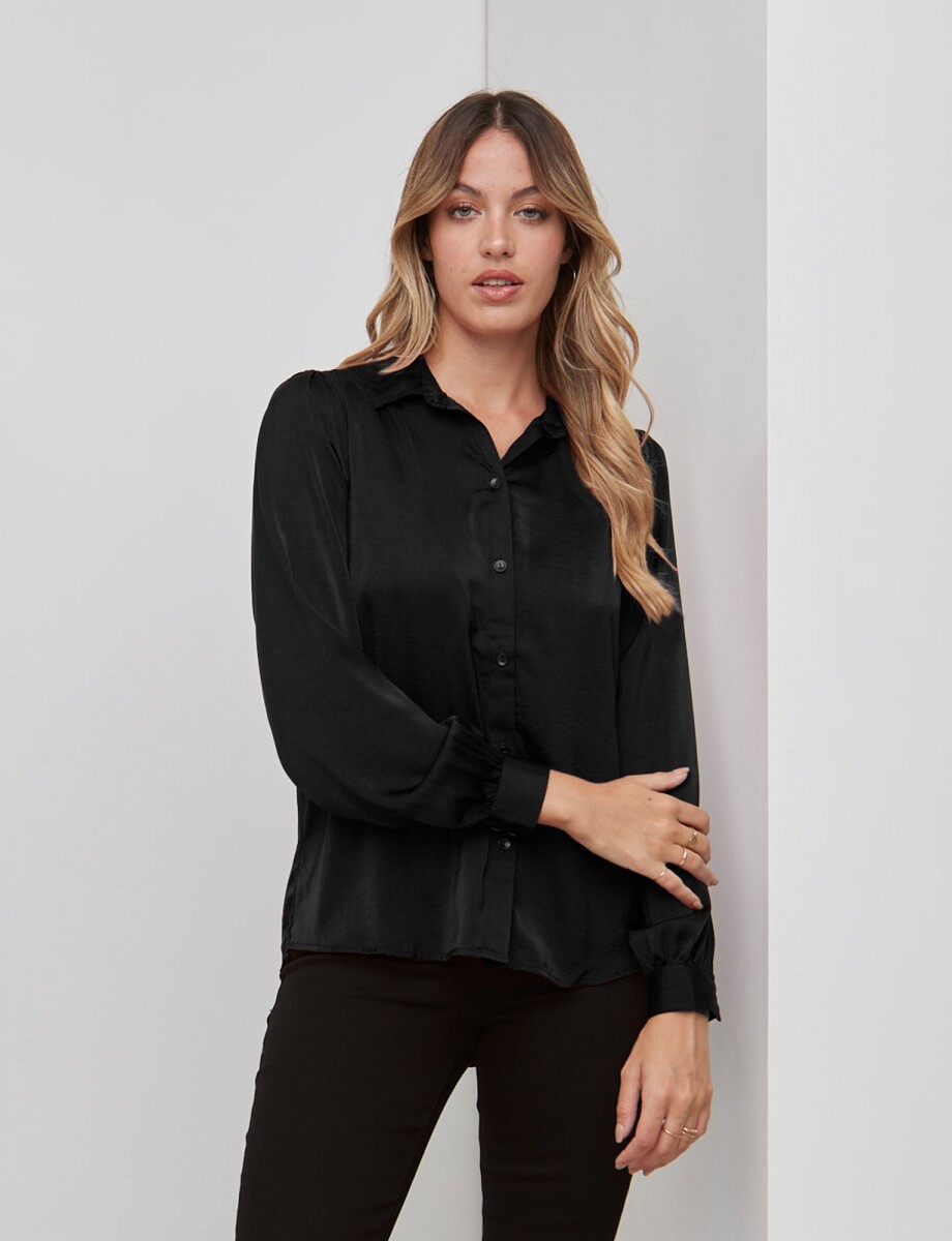 Camisa Saten - Negro 