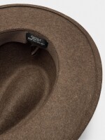 Sombrero De Lana Con Cintas marron