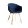 Sillas de comedor Eames con apoyabrazo tapizado Azul