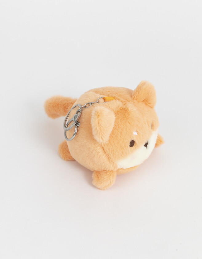 Llavero Peluche Llavero Y Charm Peluche De Perrito - Naranja Durazno