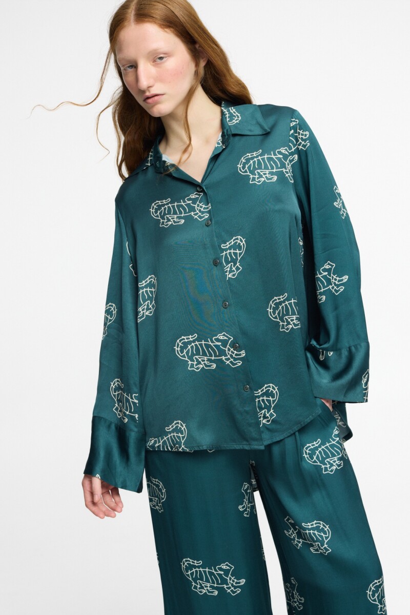 MARTI SHIRT Tigress Petrol