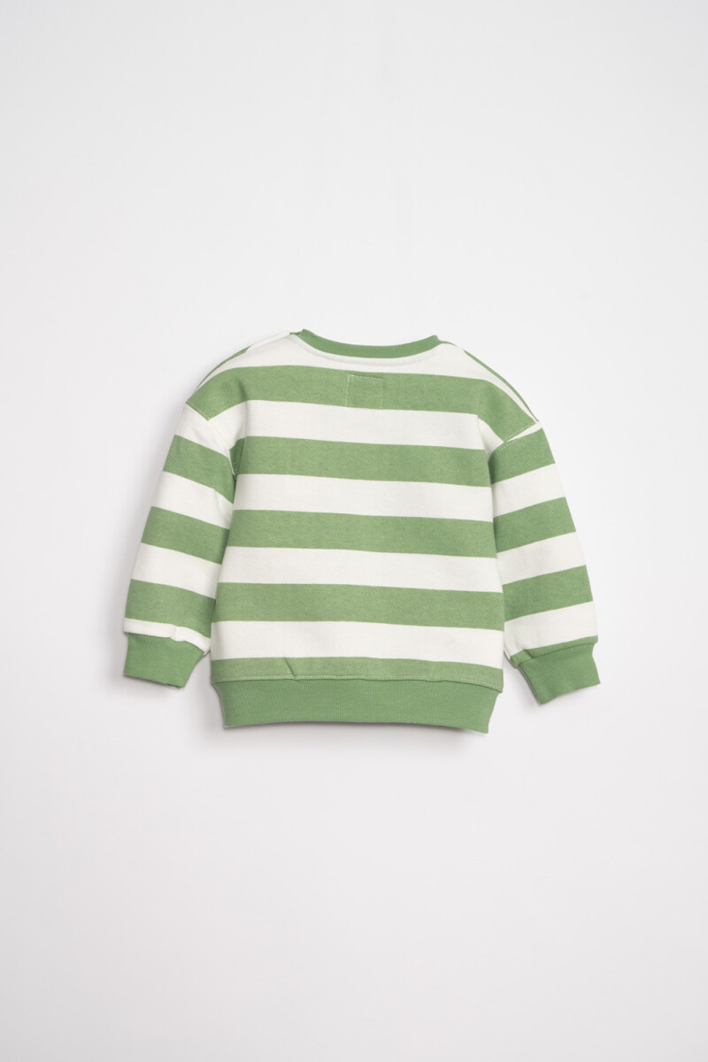 Buzo deportivo estampado Rayas Verde
