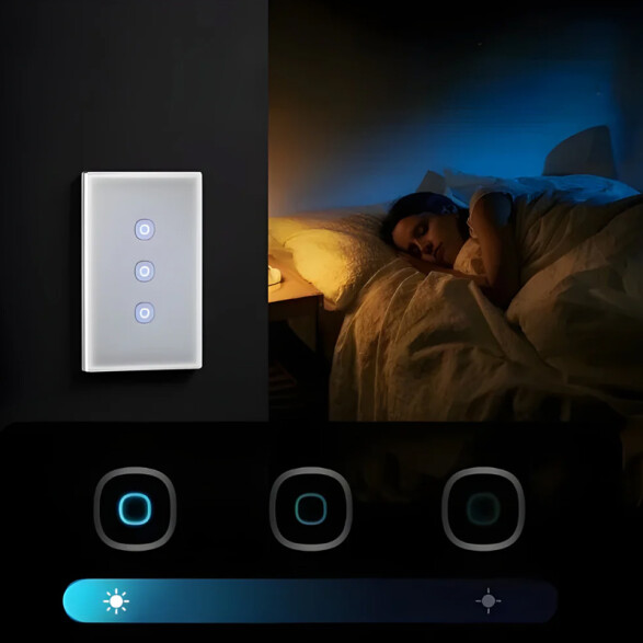 Plaqueta touch wifi "tx" 3 canales blanco matter SO0076