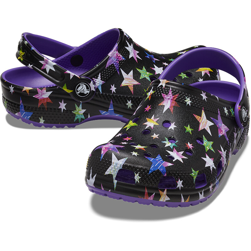 Classic Star Print Clog Negro