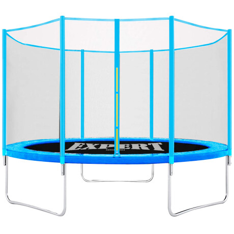 Cama Elástica Grande 2.44 + Cobertor + Red + Escalera Azul