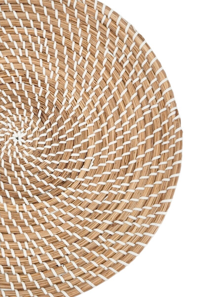 BANDEJA RECTANGULAR TEJIDA MARRON