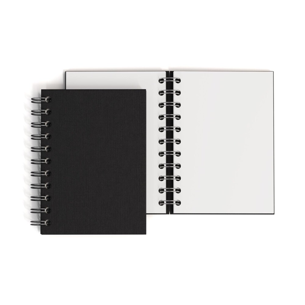 LIBRETA A6 TAPA DURA PAPEL NEGRO