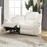 Sofá Sillón 2 Cuerpos Reclinable Masajeador Electrico Living Color Variante Crema