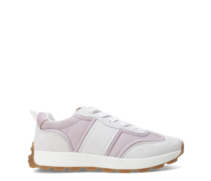 Championes de Mujer Miss Carol URTI acordonado Gris - Blanco - Lila