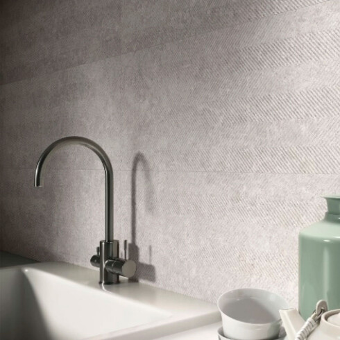Cerámica Gris Mate Decorado Textura 30X90Cm Pared GAMAS DE GRIS