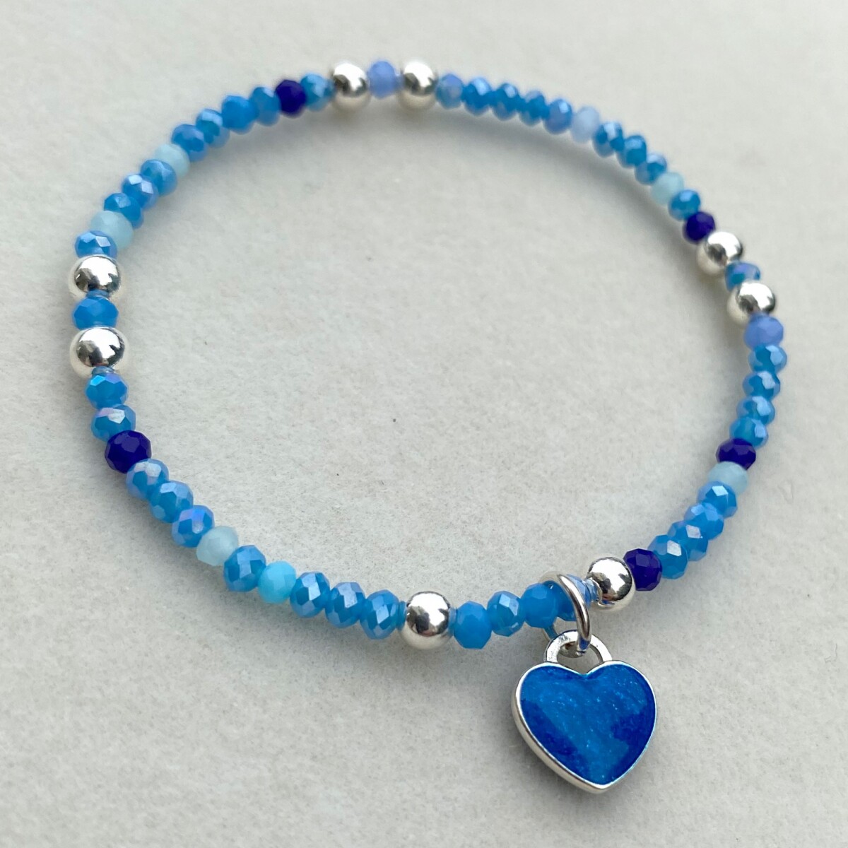 Pulsera LOVE BLUE en plata 925 y cristales 