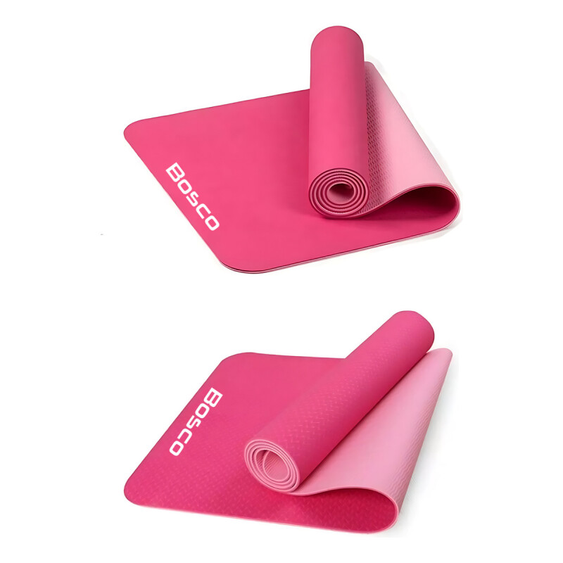 Mat Yoga Colchoneta 6mm Bolso Bosco Correa Rosa