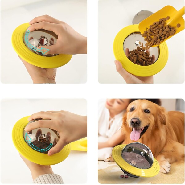Juguete Interactivo Aro Dispensador Alimento Saturno Mascota Juguete Interactivo Aro Dispensador Alimento Saturno Mascota