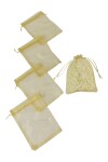 Pack x 100 - Bolsas organza 12x17 cm ORO