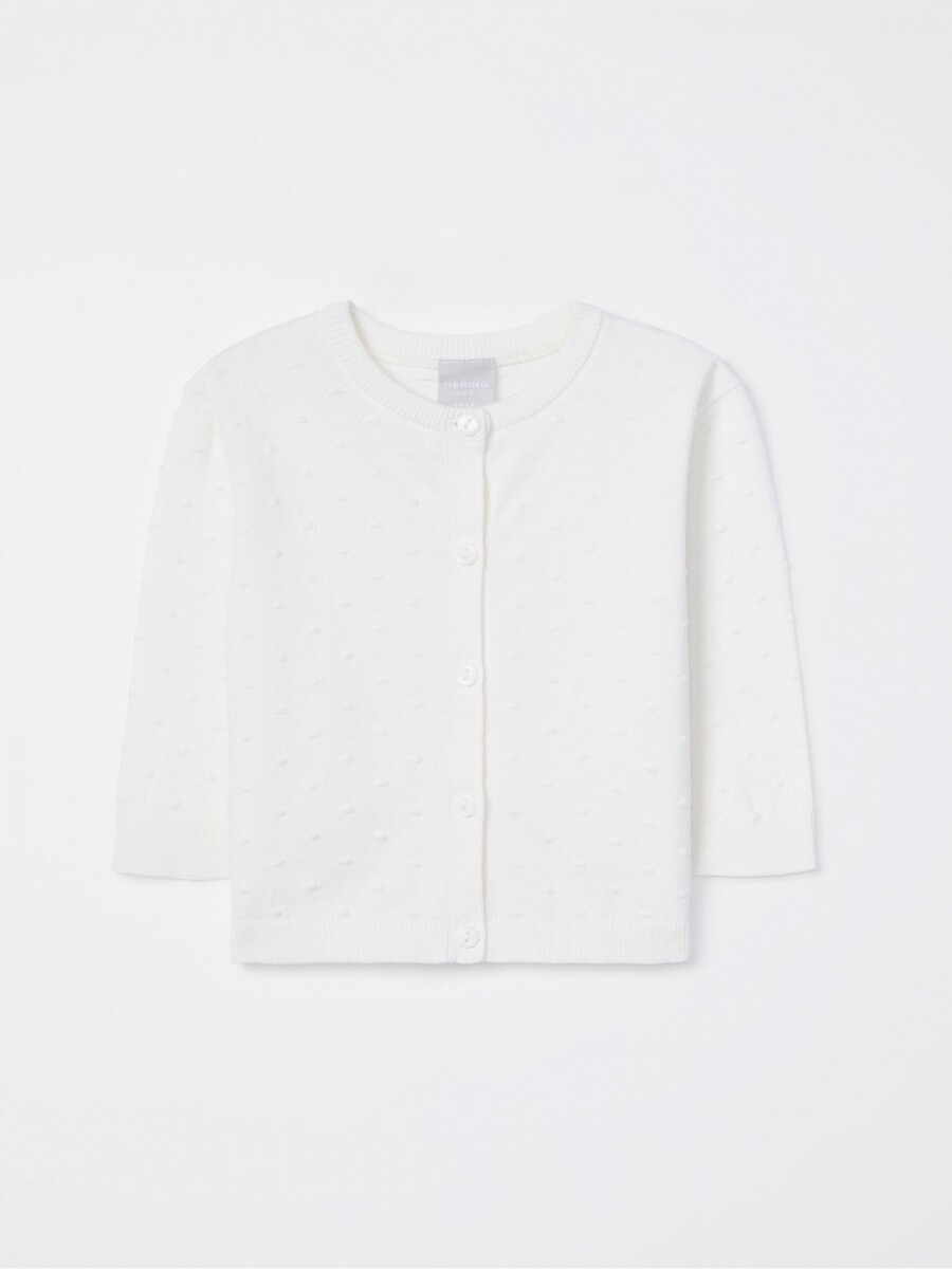 SACO DE PUNTO CON BOTONES - BEIGE 