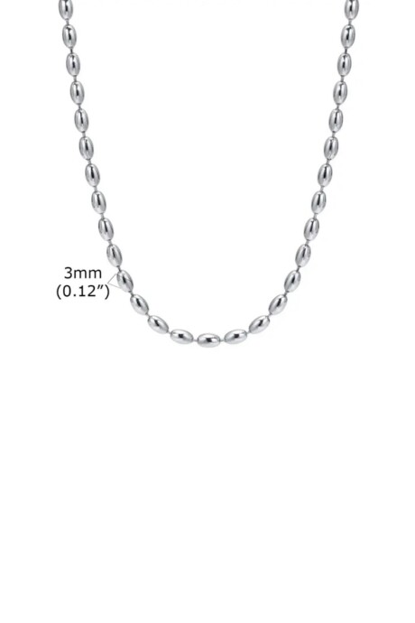 COLLAR BOLI 3 MM SILVER