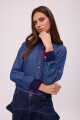 CAMISA AZAR CROCHET DENIM Azul