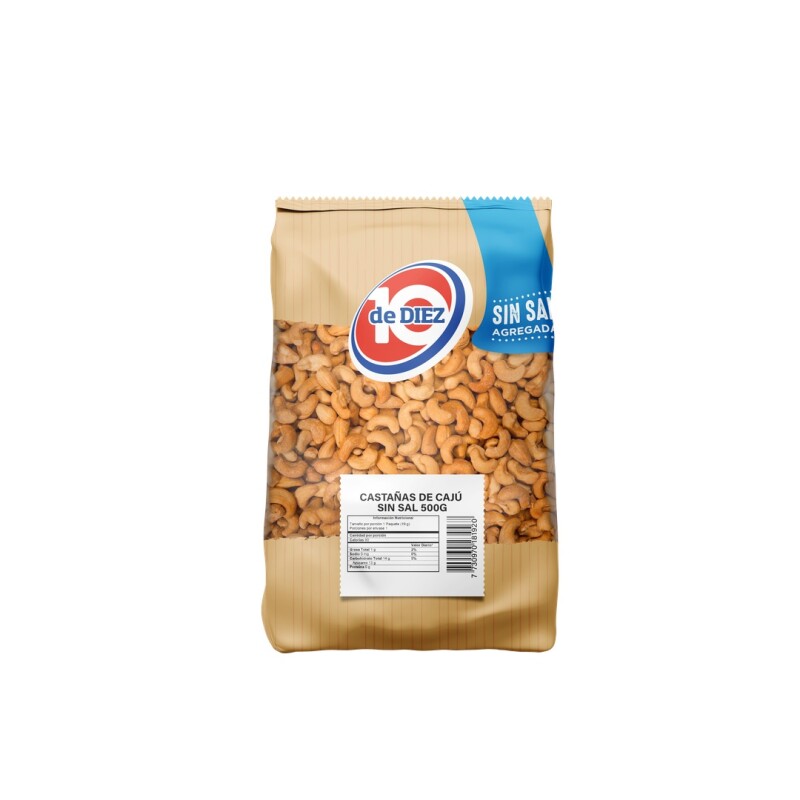 CASTAÑAS DE CAJU 500G SIN SAL Castañas De Caju 500g Sin Sal