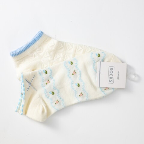 MEDIAS DEPORTIVAS CORTAS PARA MUJER CON CORAZÓN (2 PARES BLANCO/AZUL) MEDIAS DEPORTIVAS CORTAS PARA MUJER CON CORAZÓN (2 PARES BLANCO/AZUL)