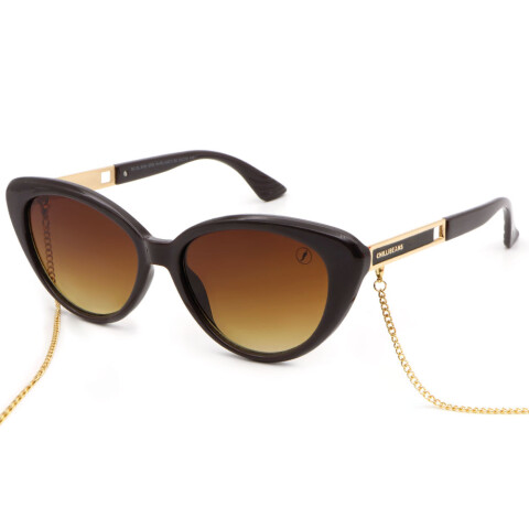 Lentes De Sol Bambu E Madeira Cat - Unisex Gradiente Marón/Marrón