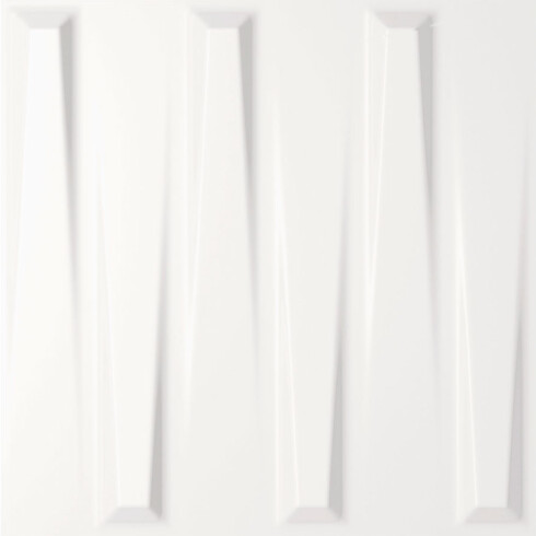 Ceramica Blanco Satinado Decorado Relieve 25X25Cm Pared GAMAS DE BLANCO