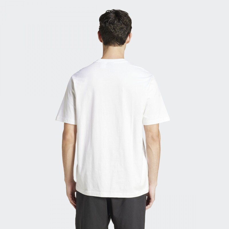 Remera Adidas Essentials Linear Single Blanco