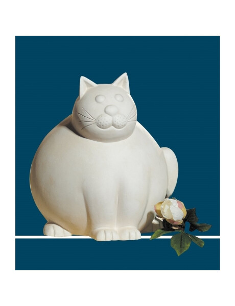 GATO DECORATIVO DE CERAMICA 26x27x30CM CREMA GATO DECORATIVO DE CERAMICA 26x27x30CM CREMA