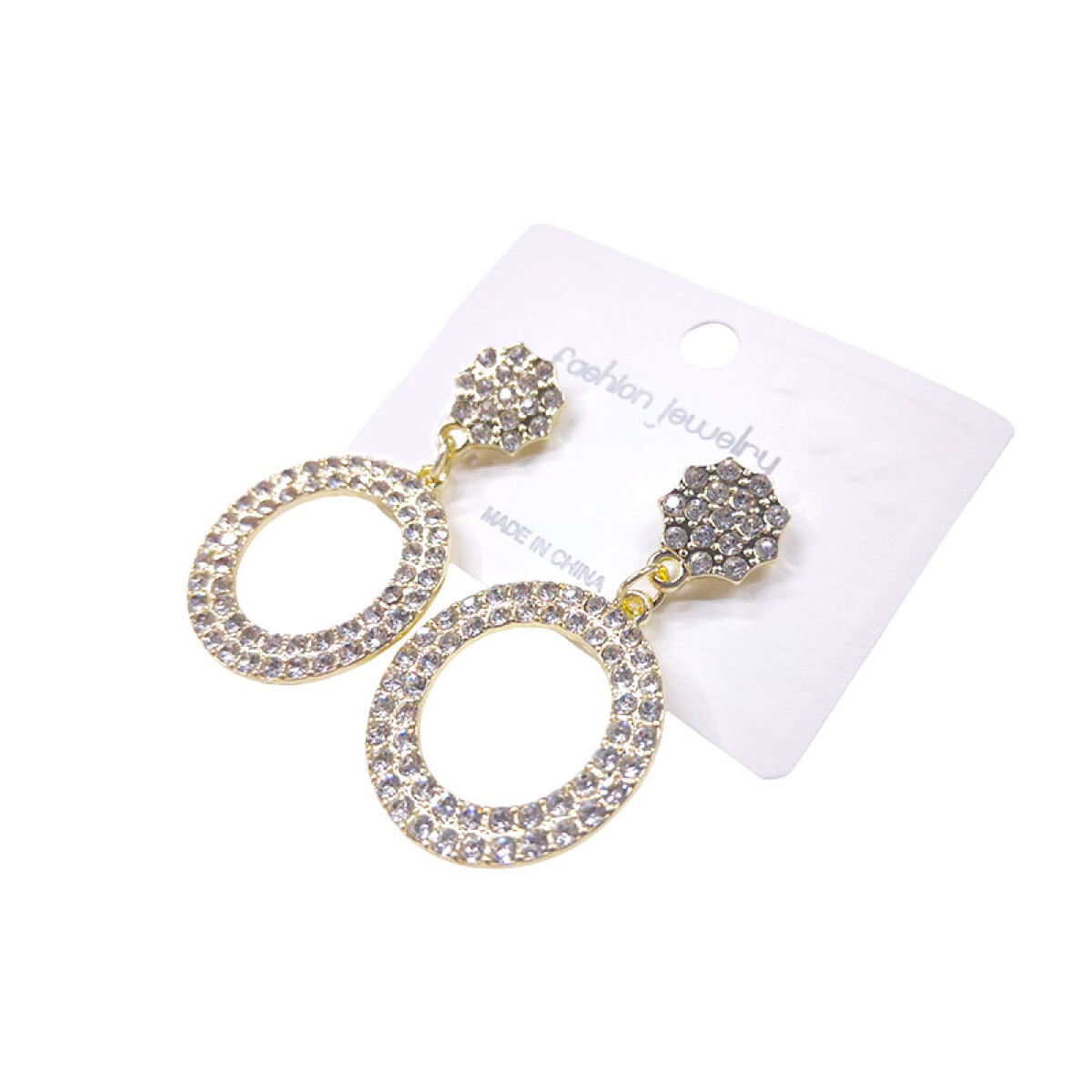 Aretes brillantes redondos - Aretes Brillantes Redondos 