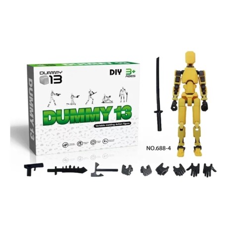 Figura Articulada Dummy 13 con Accesorios AMARILLO