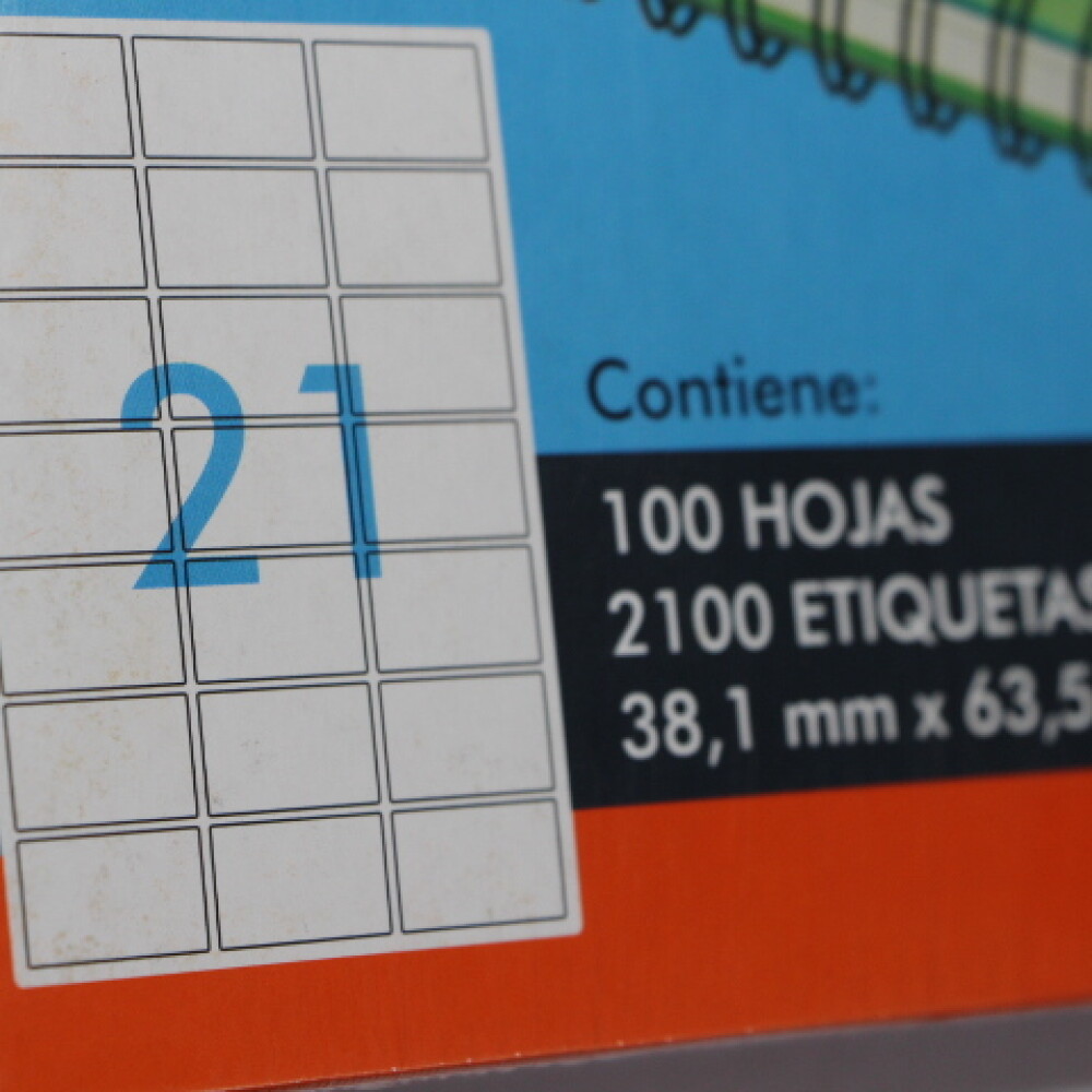 ETIQUETA ROTOLA TAMAÑO A4 318 MODELO 21