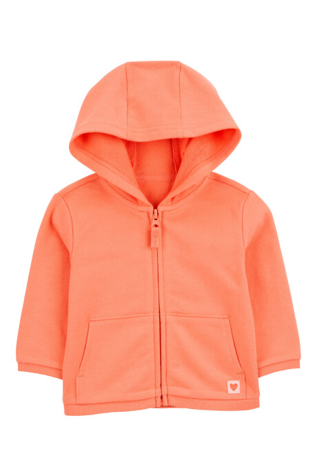 Campera de algodón, con capucha, anaranjado Campera de algodón, con capucha, anaranjado