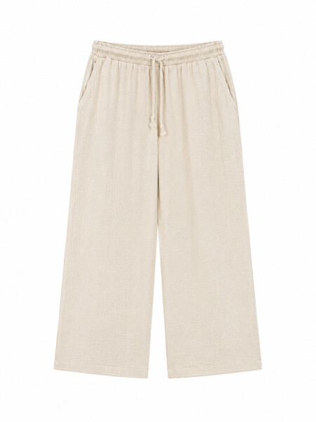 PANTALON PALAZU OFF WHITE