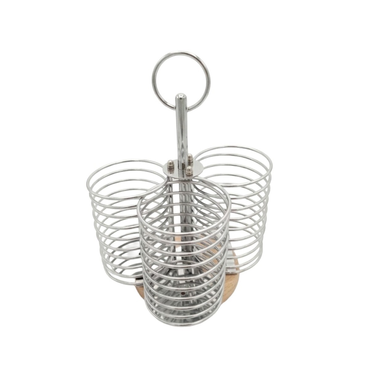ORGANIZADOR GIRATORIO METAL PLATA P/CUBIERTOS 