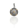 Dije colgante Flor- Plata 925 y Oro- Sin piedra-CP5447 sinpiedra