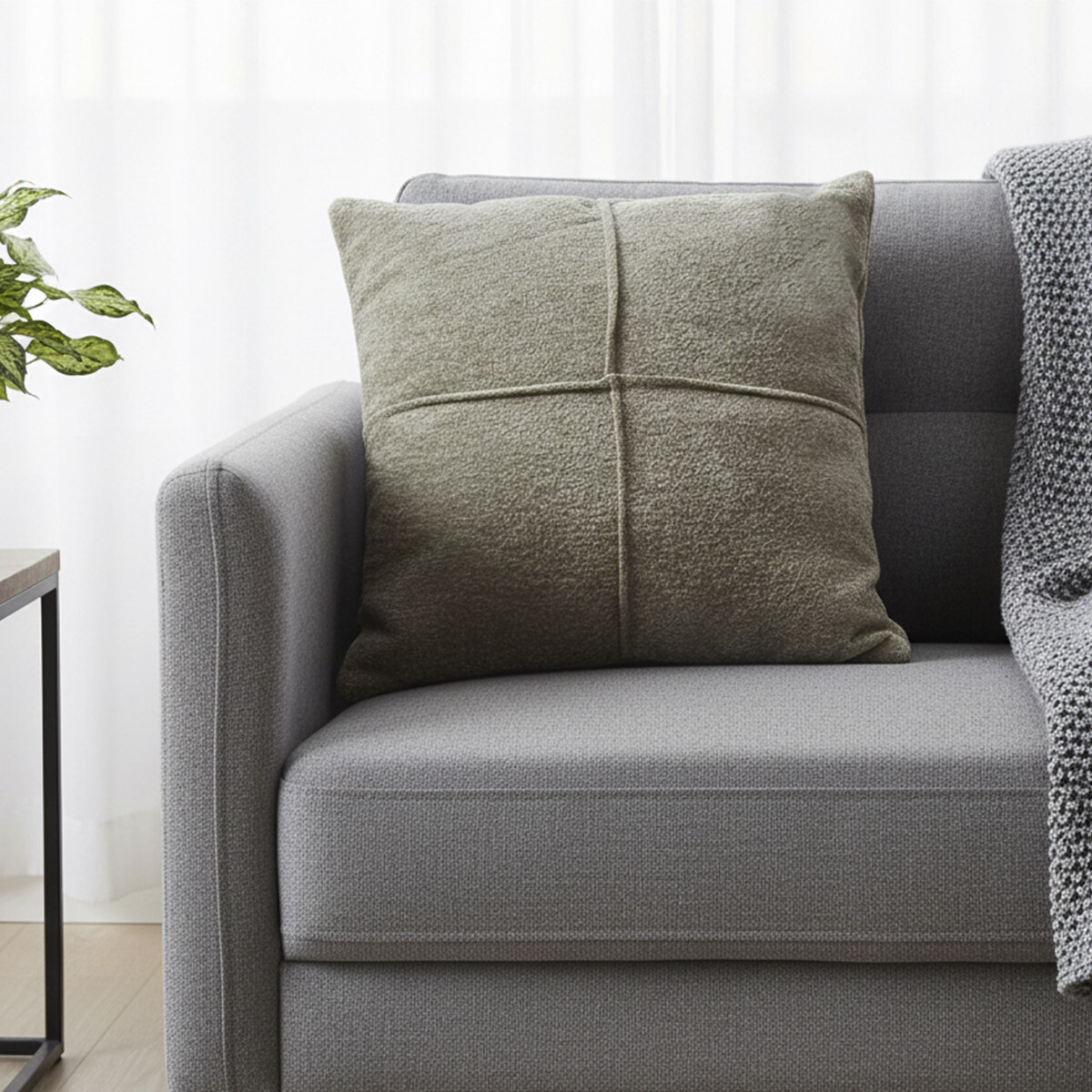 Almohadón en Cruz Jacquard Home Class 45 x 45 cm - BEIGE 