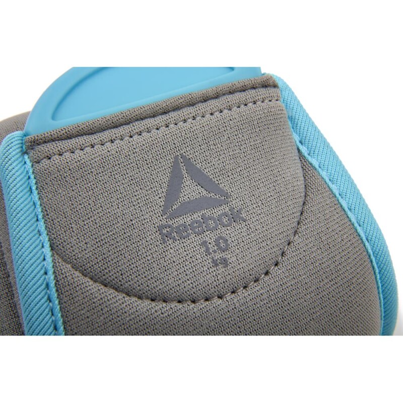 Pesas Muñequeras Reebok 1kg c/u Celeste