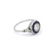 Anillo Platino, Brillantes Y Zafiros Sinteticos Anillo Platino, Brillantes Y Zafiros Sinteticos