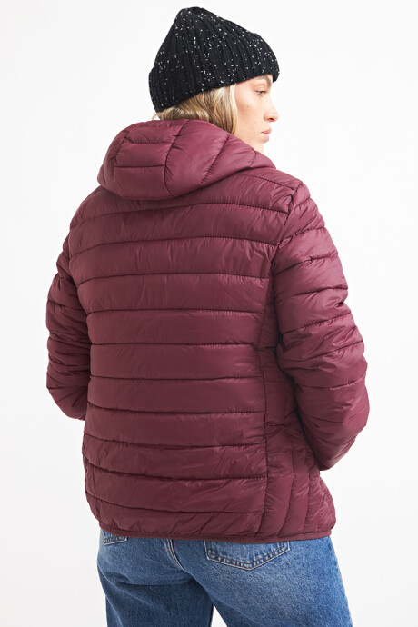 Campera inflada Unisex Borra de vino