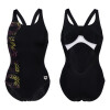 Malla De Entrenamiento Para Mujer Arena Women's Kikko Pro Swimsuit V Back Graphic Print Negro