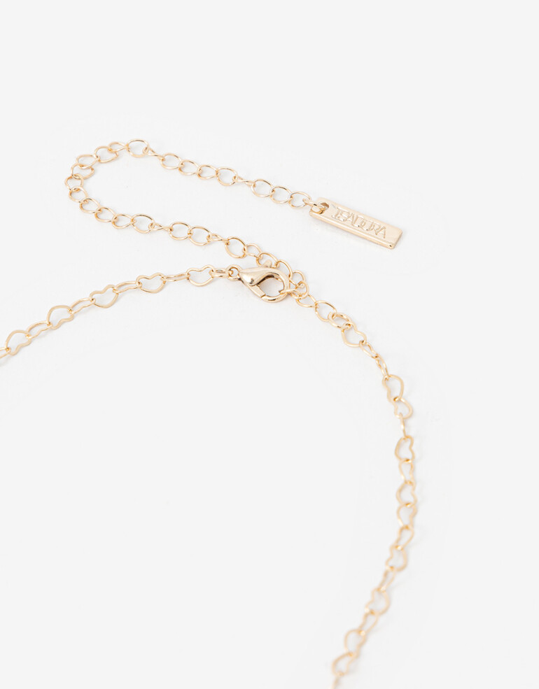 Collares Cortos Metal Collar Corto Metal Corazones - Dorado
