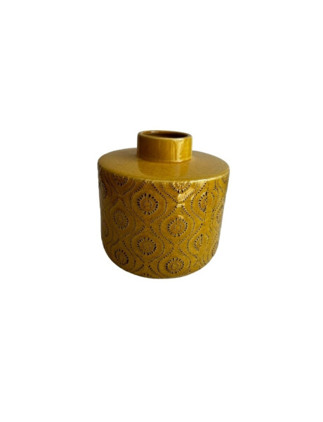 FLORERO ÉTNICO CERÁMICA 17X17X15.5CM AMARILLO FLORERO ÉTNICO CERÁMICA 17X17X15.5CM AMARILLO