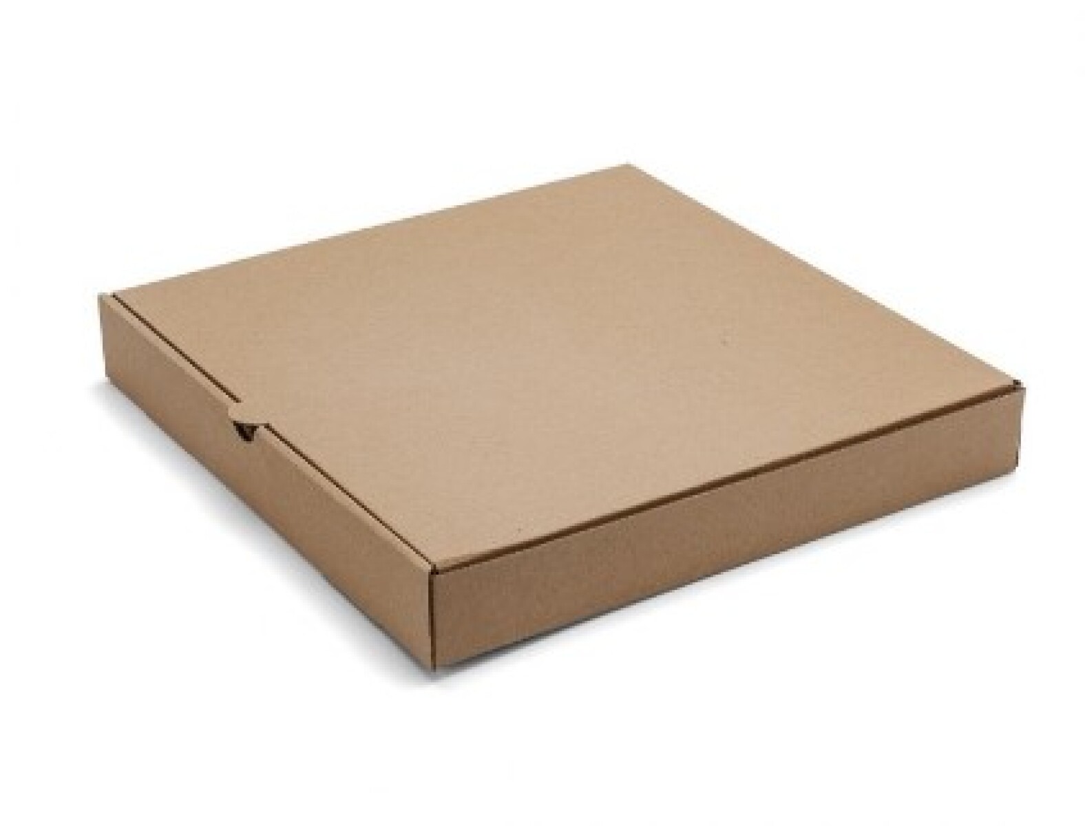 CAJA DE CARTON MARRON PARA PIZZA 32X32x4.5 CM. 