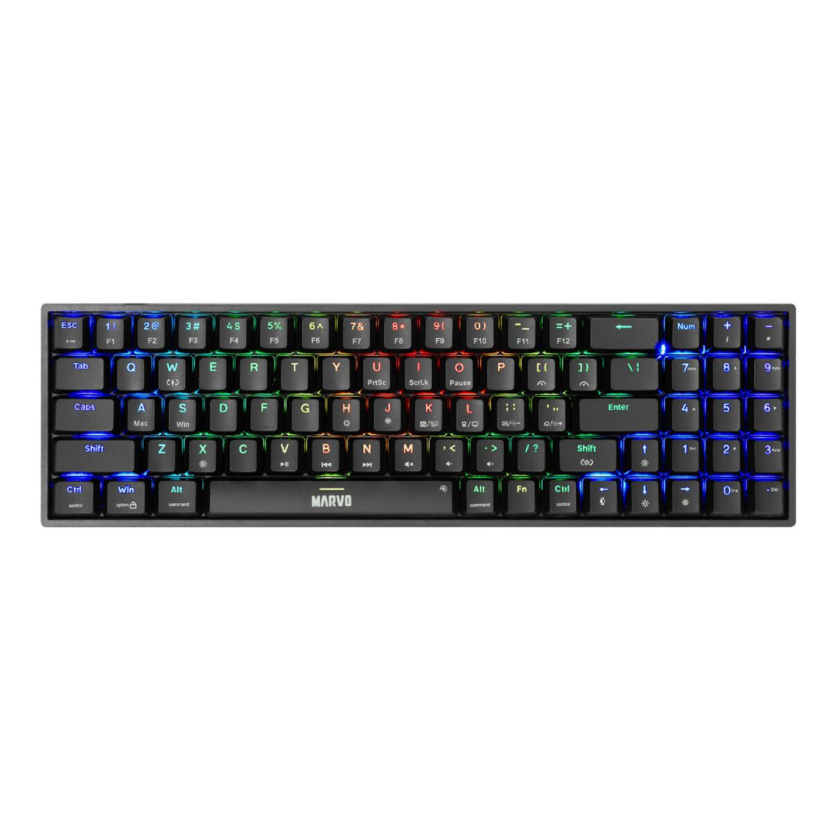  teclado Marvo Mecánico Kg956 75% - TECLADO MARVO MECáNICO KG956 75% SW YELL 