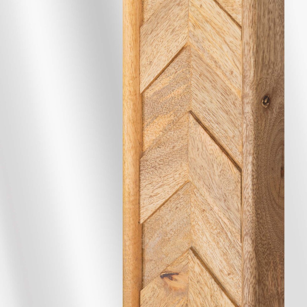 ESPEJO DE PARED MADERA-DE-MANGO MARRON RECTANGULAR AKIRA