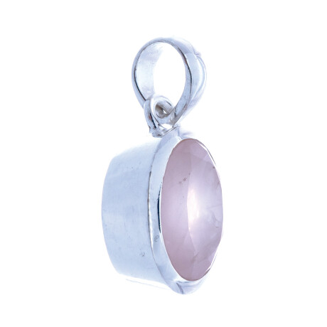 Dije de plata 925 con CUARZO ROSA Dije de plata 925 con CUARZO ROSA
